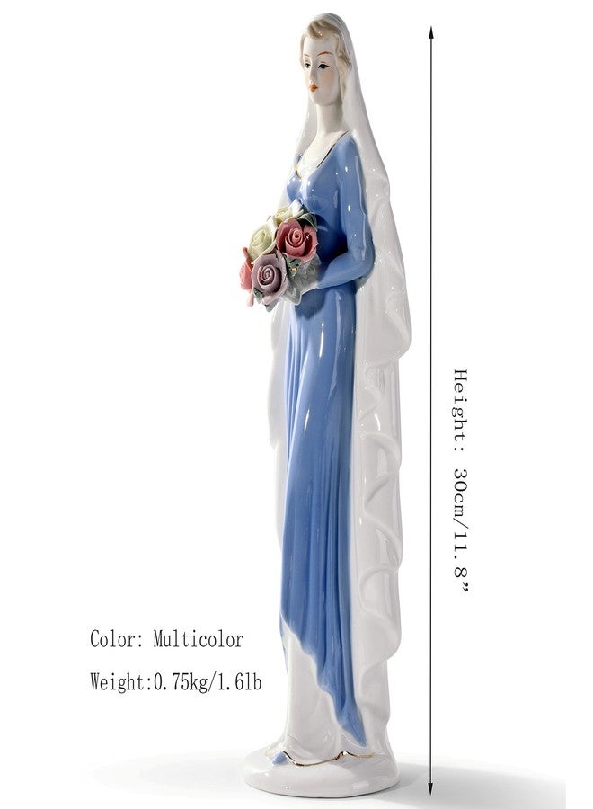 MTME Porcelain Figurine, Lady with Flowers, Memorabilia, Wedding Gifts, Statue Home Decor (You are The Best) - Image 3